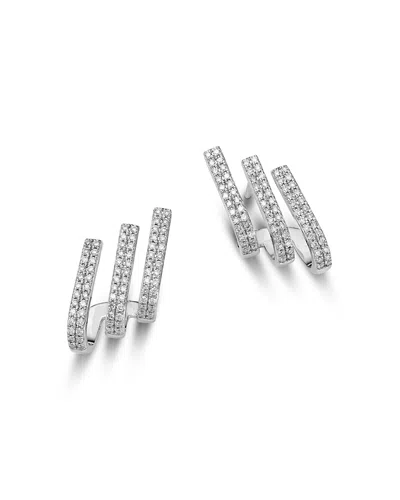 Bloomingdale's Fine Collection 14k White Gold Diamond Front To Back Earrings, 0.45 Ct. T. W.