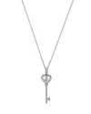 Bloomingdale's Fine Collection Diamond Key Pendant Necklace In 14k White Gold, 0.20 Ct. T. W. In White
