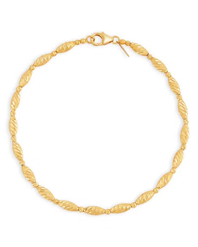 Bloomingdale's Fine Collection 14k Yellow Gold Alternate Oval & Bead Links Bracelet