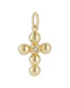 Bloomingdale's Fine Collection 14k Yellow Gold Cross Charm Pendant With Diamonds, 0.03 Ct. T. W.