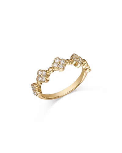 Bloomingdale's Fine Collection 14k Yellow Gold Diamond Clover Band Ring, 0.50 Ct. T. W.