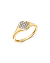 Bloomingdale's Fine Collection 14k Yellow Gold Diamond Clover Ring, 0.13 Ct. T. W. In White/gold