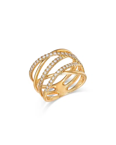 Bloomingdale's Fine Collection 14k Yellow Gold Diamond Crisscross Ring, 0.50 Ct. T. W.