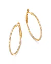 Bloomingdale's Fine Collection 14k Yellow Gold Diamond Inside Out Round Hoop Earrings, 1.0 Ct. T. W. In Gold
