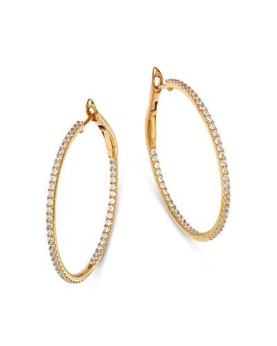 Bloomingdale's Fine Collection 14k Yellow Gold Diamond Inside Out Round Hoop Earrings, 1.5 Ct. T. W.