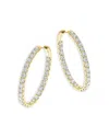 Bloomingdale's Fine Collection 14k Yellow Gold Diamond Oval Hoop Earrings, 4.1 Ct. T. W. In Gold