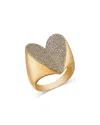 Bloomingdale's Fine Collection 14k Yellow Gold Diamond Pave Heart Ring, 0.66 Ct. T. W. In Gold