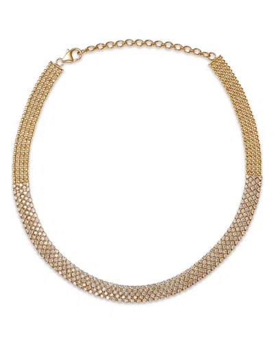 Bloomingdale's Fine Collection 14k Yellow Gold Diamond Pave Tennis Necklace, 10.0 Ct. T. W.