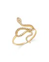 Bloomingdale's Fine Collection 14k Yellow Gold Diamond Snake Ring, 0.26 Ct. T. W. In Gold