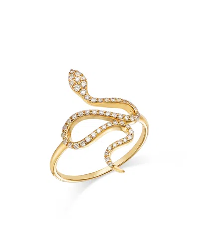 Bloomingdale's Fine Collection 14k Yellow Gold Diamond Snake Ring, 0.26 Ct. T. W.