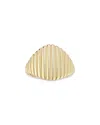 Bloomingdale's Fine Collection 14k Yellow Gold Graduated Ribbed Signet Ring In Gold