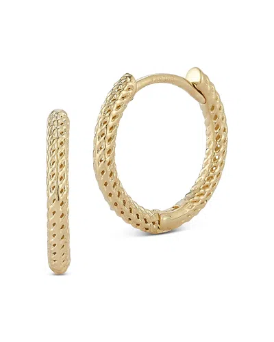 Bloomingdale's Fine Collection 14k Yellow Gold Mesh Huggie Hoop Earrings