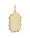 Bloomingdale's Fine Collection 14k Yellow Gold Tag Charm Pendant With Diamonds, 0.04 Ct. T. W.