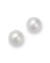 Bloomingdale's Fine Collection Akoya Pearl Stud Earrings In 14k Yellow Gold In White