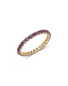 Bloomingdale's Fine Collection Amethyst Stackable Eternity Ring In 14k Yellow Gold In Purple/gold