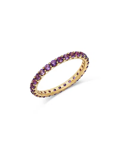 Bloomingdale's Fine Collection Amethyst Stackable Eternity Ring In 14k Yellow Gold In Purple/gold