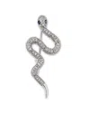 Bloomingdale's Fine Collection Black & White Diamond Snake Brooch In 14k White Gold, 1.00 Ct. T. W. In White