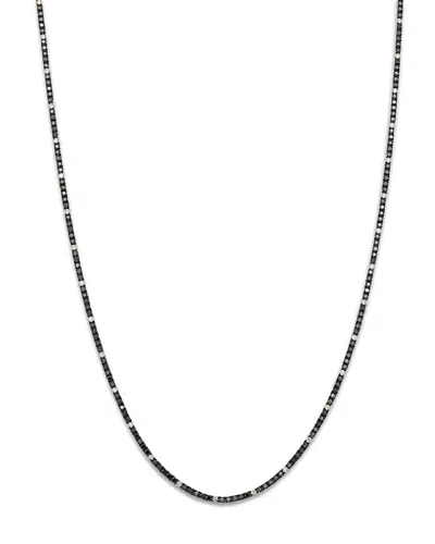 Bloomingdale's Fine Collection Black & White Diamond Tennis Necklace In 14k White Gold, 3.6 Ct. T. W. - Exclusive In Black/white
