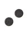 Bloomingdale's Fine Collection Black Diamond Pave Disc Button Stud Earrings In 14k Yellow Gold, 1.0 Tcw In Multi