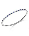 Bloomingdale's Fine Collection Bloomingdale's Blue Sapphire And Diamond Bangle Bracelet In 14k White Gold - Exclusive In Blue/white