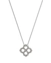 Bloomingdale's Fine Collection Bloomingdale's Diamond Clover Necklace In 14k White Gold, 1.50 Ct. T. W. In White