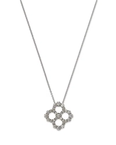Bloomingdale's Fine Collection Bloomingdale's Diamond Clover Necklace In 14k White Gold, 1.50 Ct. T. W.