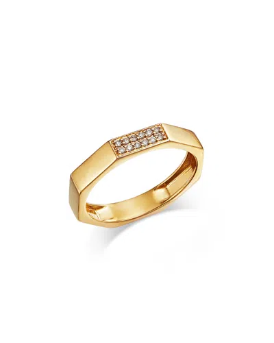 Bloomingdale's Fine Collection Bloomingdale's Diamond Geometric Band In 14k Yellow Gold, 0.07 Ct. T. W.