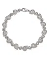 Bloomingdale's Fine Collection Bloomingdale's Diamond Halo Pear Cluster Link Bracelet In 14k White Gold, 2.50 Ct. T. W. In White