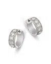 Bloomingdale's Fine Collection Bloomingdale's Diamond Huggie Hoop Earrings In 14k White Gold, 2.0 Ct. T. W. In White