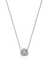 Bloomingdale's Fine Collection Diamond Love Knot Pendant Necklace In 18k White Gold, 0.70 Ct. T. W. In White