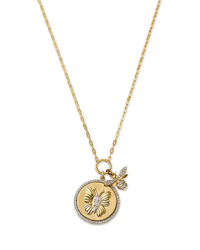 Bloomingdale's Fine Collection Bloomingdale's Diamond Multiple Charm Pendant Necklace In 14k Yellow Gold, 0.38 Ct. T. W.