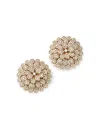 Bloomingdale's Fine Collection Bloomingdale's Diamond Pave Flower Stud Earrings In 14k Yellow Gold, 3.00 Ct. T. W. In Gold