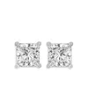 Bloomingdale's Fine Collection Diamond Princess Cut Stud Earrings In Platinum, 0.33 Ct. T. W. In White