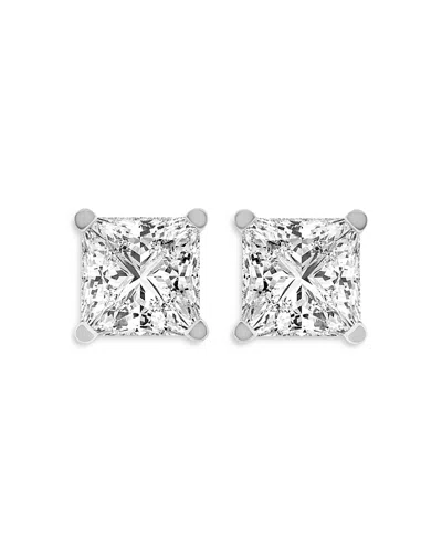 Bloomingdale's Fine Collection Diamond Princess Cut Stud Earrings In Platinum, 0.33 Ct. T. W. In White