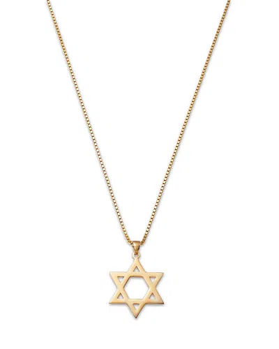 Bloomingdale's Fine Collection Bloomingdale's Fine Jewelry Men's Star Of David Pendant Necklace In 14k Yellow Gold, 22