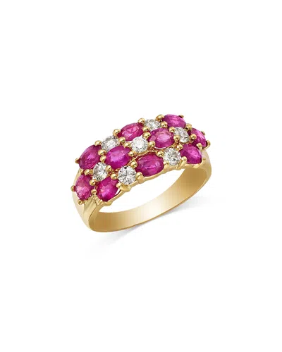 Bloomingdale's Fine Collection Bloomingdale's Fine Jewelry Ruby & Diamond Ring In 14k Yellow Gold