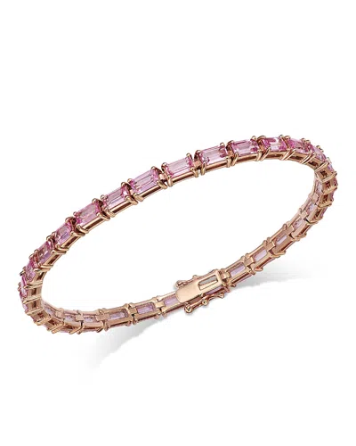 Bloomingdale's Fine Collection Bloomingdale's Pink Sapphire Tennis Bracelet In 14k Rose Gold