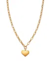 Bloomingdale's Fine Collection Bloomingdale's Polished Electroform Heart Pendant Necklace In 14k Yellow Gold, 17 In Gold