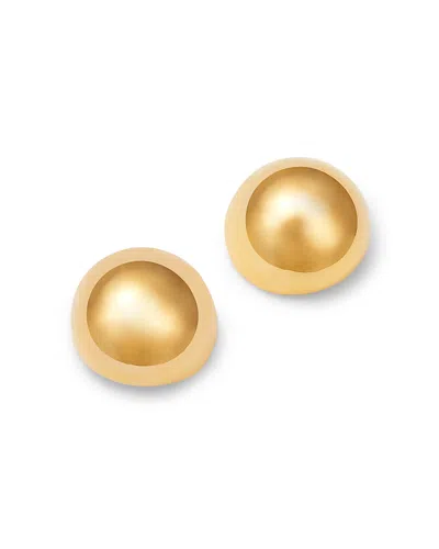 Bloomingdale's Fine Collection Bloomingdale's Polished Half Bead Electroform Stud Earrings In 14k Yellow Gold