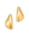 BLOOMINGDALE'S FINE COLLECTION BLOOMINGDALE'S POLISHED TRIANGLE ELECTROFORM STUD EARRINGS IN 14K YELLOW GOLD