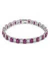 Bloomingdale's Fine Collection Bloomingdale's Ruby & Diamond Bracelet In 18k White Gold In Red/white