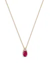 Bloomingdale's Fine Collection Bloomingdale's Ruby & Diamond Pendant Necklace In 14k Yellow Gold, 16 In Multi
