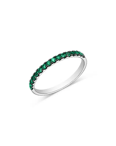 Bloomingdale's Fine Collection Blue Sapphire Stack Band In 14k White Gold In Green