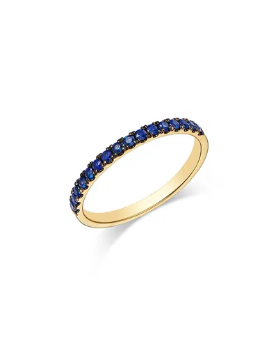 Bloomingdale's Fine Collection Blue Sapphire Stack Band In 14k Yellow Gold In Multi
