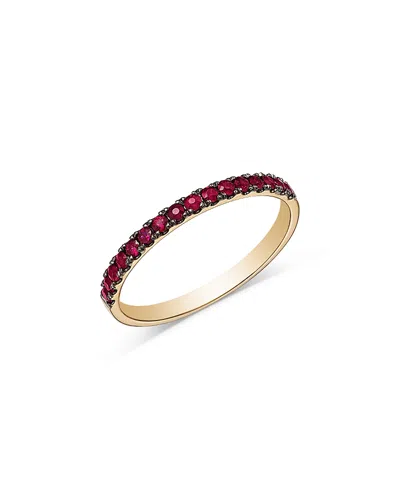 Bloomingdale's Fine Collection Blue Sapphire Stack Band In 14k Yellow Gold In Red
