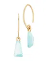 Bloomingdale's Fine Collection Blue Topaz Trapezoid Sweep Threader Earrings In 14k Yellow Gold In Blue