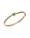 Bloomingdale's Fine Collection Brown Diamond Knot Bangle Bracelet In 14k Yellow Gold, 0.96 Ct. T. W.
