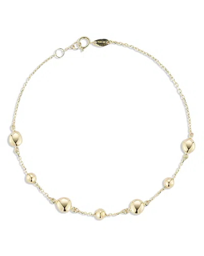 Bloomingdale's Fine Collection Button Disc Chain Link Bracelet In 14k Yellow Gold In Pattern