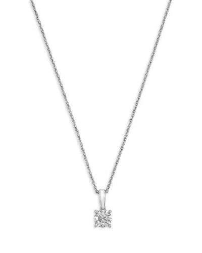Bloomingdale's Fine Collection Certified Diamond Colorless Solitaire Pendant Necklace In 18k White Gold, 0.5 Tcw
