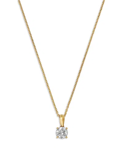 Bloomingdale's Fine Collection Certified Diamond Colorless Solitaire Pendant Necklace In 18k Yellow Gold, 0.50 Tcw